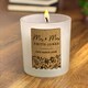 image 3 of Personalised Wedding Cork Label Candle Jar Clear
