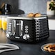 image 2 of GEEPAS 4 Slice Bread Toaster & 1.7L Cordless Electric Kettle Combo Set with Textured Design – Black
