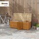 image 1 of Outsunny 292L Outdoor Storage Box, Wooden Garden Storage Container for Balcony, Porch, Light Brown | Brown | Brown | 1