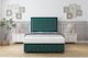 image 1 of Sloomy Pemberton Emerald Plush Divan Bed With Mattress 2 Drawers Right Side With 54" Floor Standing Headboard & 12" Matching Footboard 6' Super King | Green | Emerald | Super King | 1