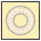 image 1 of Yellow circle ornament. round frame (Picture Frame) Black | M