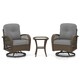 image 1 of COSTWAY 3 Pieces Patio Rattan Bistro Conversation Set Grey