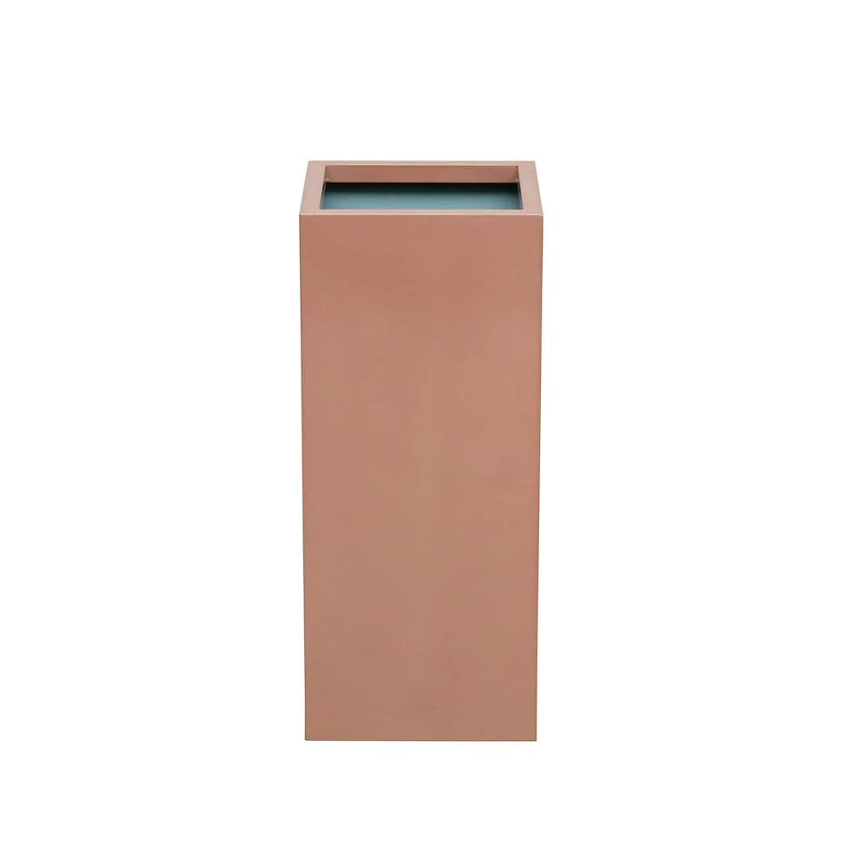 image 1 of Primrose Zinc Galvanised Copper Tall Cube Planter 75cm Copper