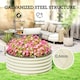 image 4 of Outsunny Galvanised Planter with Gloves, 120 x 120 x 43cm, Cream White Cream