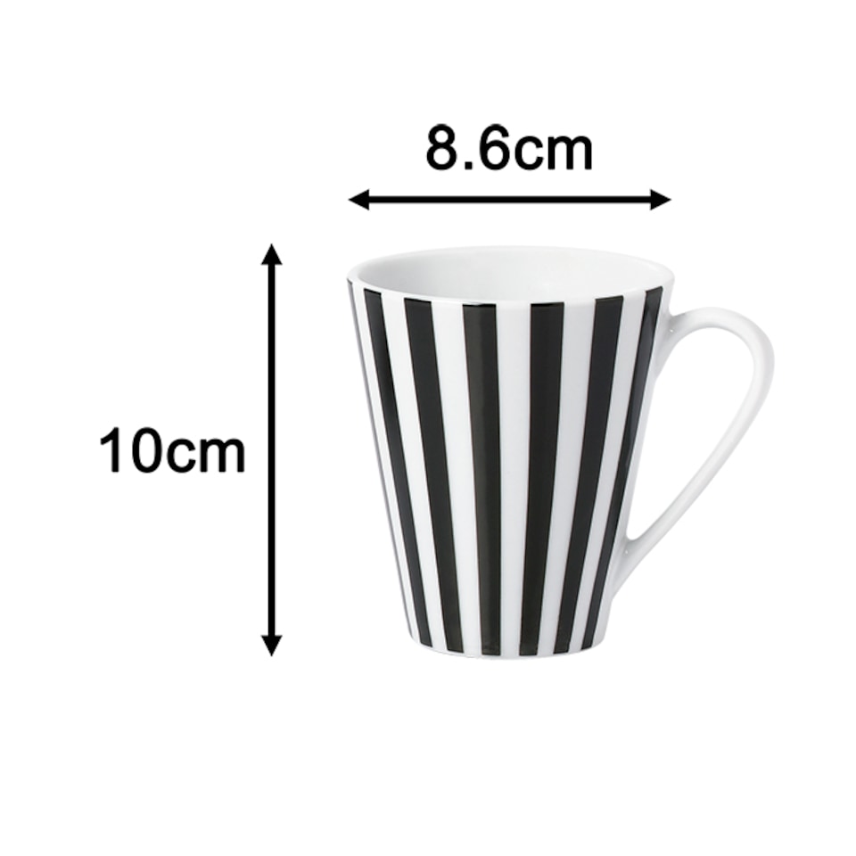 image 1 of 24pc Black Split Stripe Dinner Set
