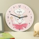 image 3 of Personalised Fairy Wooden Childrens Clock