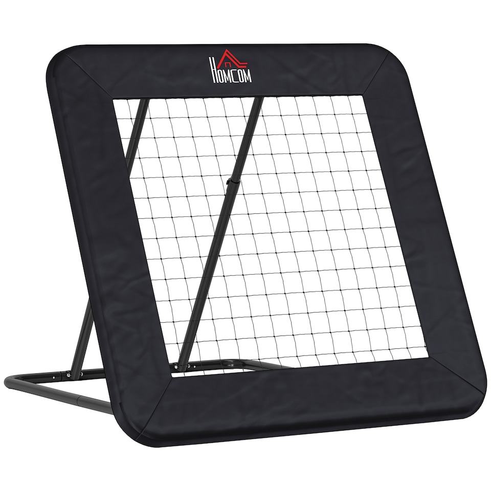 image 1 of HOMCOM Football Training Net, Target Goal W/ Adjustable Angles - Black | Black | Black