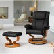 image 4 of Calhoun Swivel Recliner with Massage and Heat Black