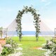 image 8 of Outsunny Metal Garden Arch Trellis, Decorative Arbour Archway for Walkway Path Ceremony Wedding Party, 120 x 30 x 226cm