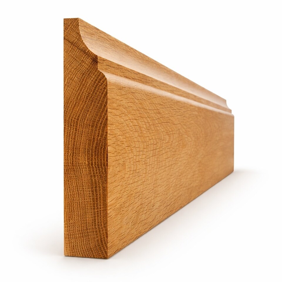 Scotia European Oak Skirting Board (Unoiled) - 70mm (H) x 19mm (T) x 2400mm (L) - (Pack Of 5)