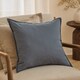 image 1 of Yard Slub Cotton Cushion | Blue | Denim