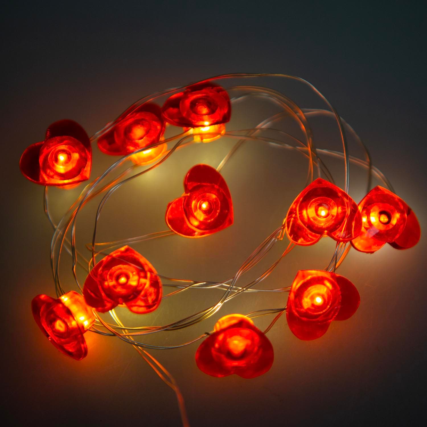 VFM e-Store Valentines Heart String Light Decoration 10 Hearts - 120cm Red X 1