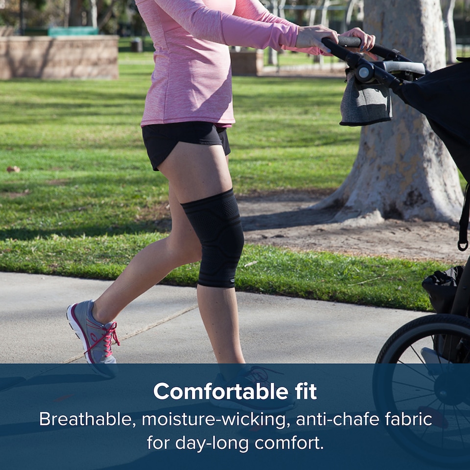 image 1 of Copper Fit Elite Knee Compression Sleeve L&XL | Black