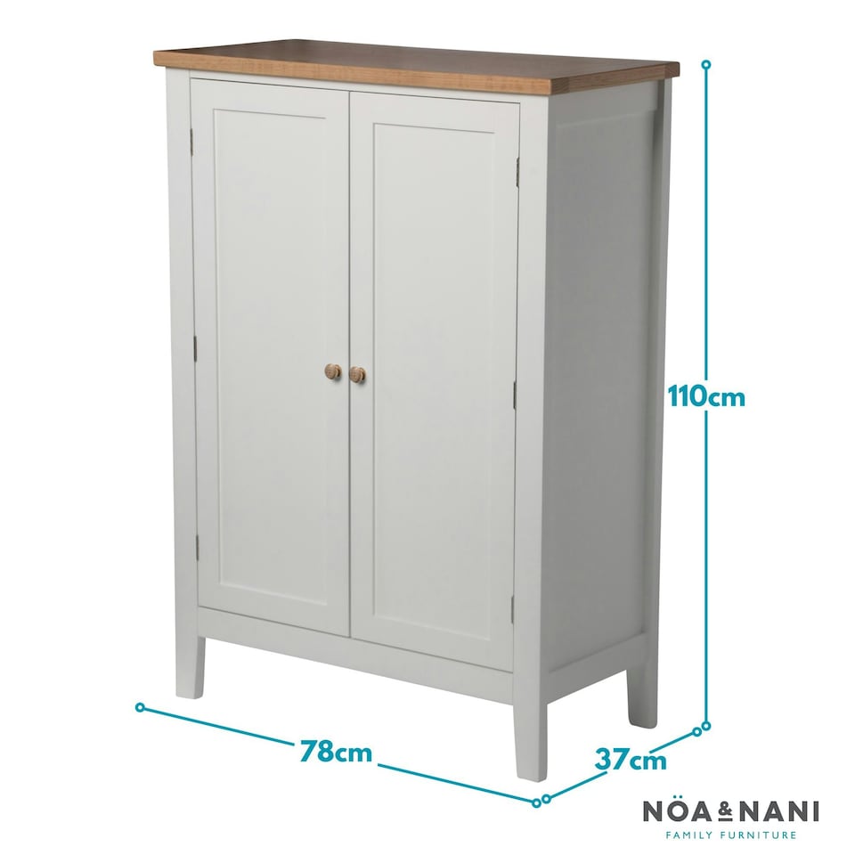 image 1 of Jakkvik Shoe Storage Cabinet in Classic White White