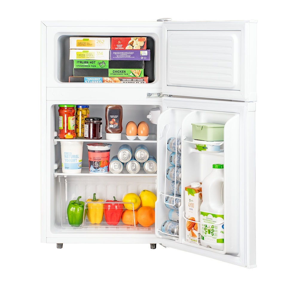 image 1 of SIA UFF01WH 88L White Freestanding Under Counter Fridge Freezer White