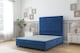 image 1 of Sloomy Monaco Navy Plush Divan Bed Base 4 Drawers With 26 Inch Strutted Headboard & 12 Inch Matching Footboard | Blue | Navy | Double | 1