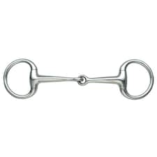 Shires Dressage Horse Eggbutt Snaffle Bit - Silver - 3.5in