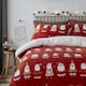 image 2 of Bedlam Jolly Santa Duvet Cover Set Red