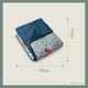 image 6 of Morris & Co Bower Print Square Box Dog & Cat Blanket Blue | One Size