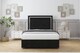 image 1 of Sloomy Sofia Chrome Black Plush Divan Bed With Mattress 2 Drawers Left Side With 54" Floor Standing Headboard & 12" Matching Footboard 6' Super King | Black | Black | Super King | 1
