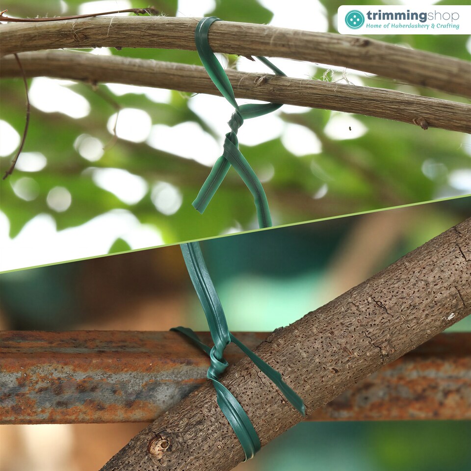 image 1 of 15cm Plastic Twist Ties, Flexible Garden Plant Ties - 200pcs