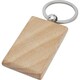 image 2 of Bullet Gian Rectangular Beech Wood Keyring - Natural - One Size