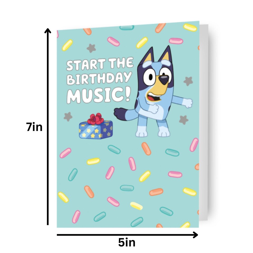 image 1 of Bluey 'Birthday Music!' Birthday Card