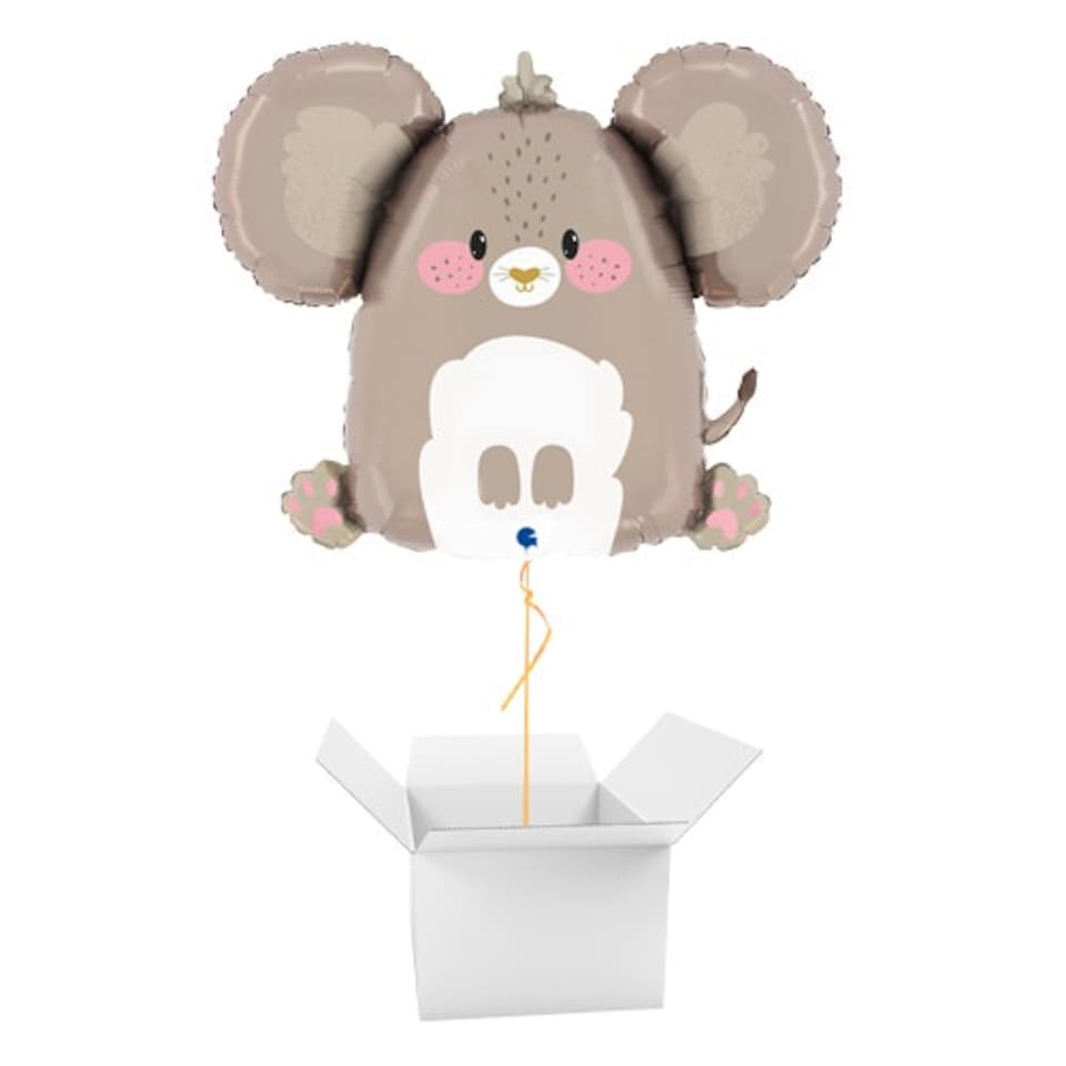Tiny Mouse Giant Foil Helium Balloon - Inflated Balloon in a Box