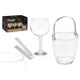 image 3 of Ice Bucket Vivalto 11444 Transparent Metal Crystal 14,5 x 12 x 12,5 cm 4x (10,5 x 20 cm) Wine glasses (2 Units) N/A