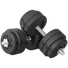 HOMCOM 30KG Adjustable Dumbbells Weight Set Hand Weight for Body Fitness
