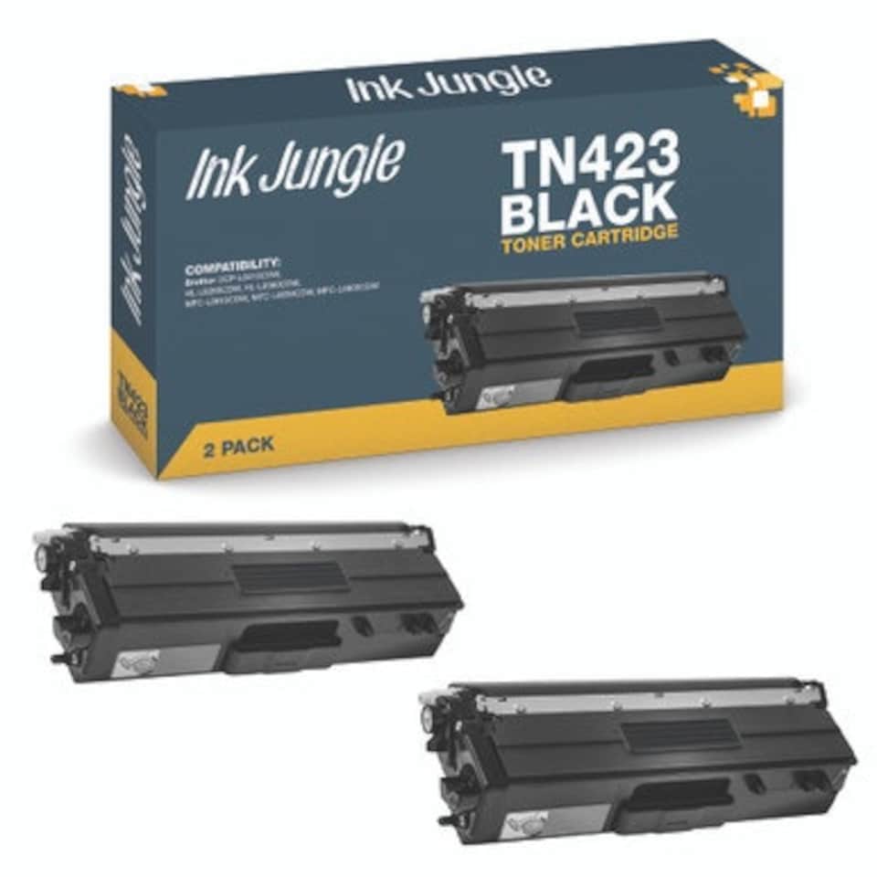 image 1 of 2x Compatible Brother TN423 Black Toner Cartridges Black