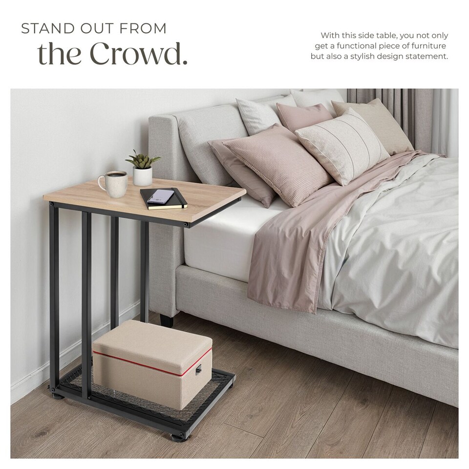 image 1 of Bedside Table Eton - industrial style, 48 x 35 x 66 cm | Brown | industrial wood light, oak Sonoma | 48 x 35 x 66 cm | 1