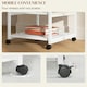 image 4 of HOMCOM Mobile Printer Stand with Storage Printer Table for Home Office White