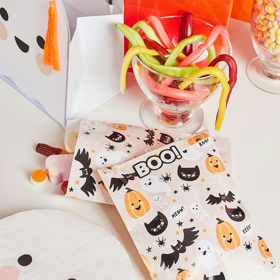 image 1 of Trick or Treat Sweet Bags & Sticker Sheet - Pack of 12