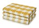 image 1 of Velosso Hearts Check Cotton Tea Towel 3 Pack | Yellow | Ochre | One size