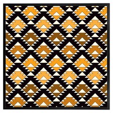 Repeated triangles geometric background (Picture Frame) Black | XS
