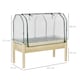 image 5 of Outsunny Raised Garden Bed with PE Cover Patio Elevated Wood Planter Box