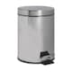 image 1 of Harbour Housewares Bathroom Pedal Bin - 3L - Chrome - Round Stainless Steel Slim Rubbish Dustbin Lid and Inner Liner Bucket