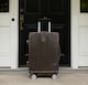 image 3 of OHS Metallic Effect Suitcase Set of 3 Hard Shell ABS Luggage | Brown