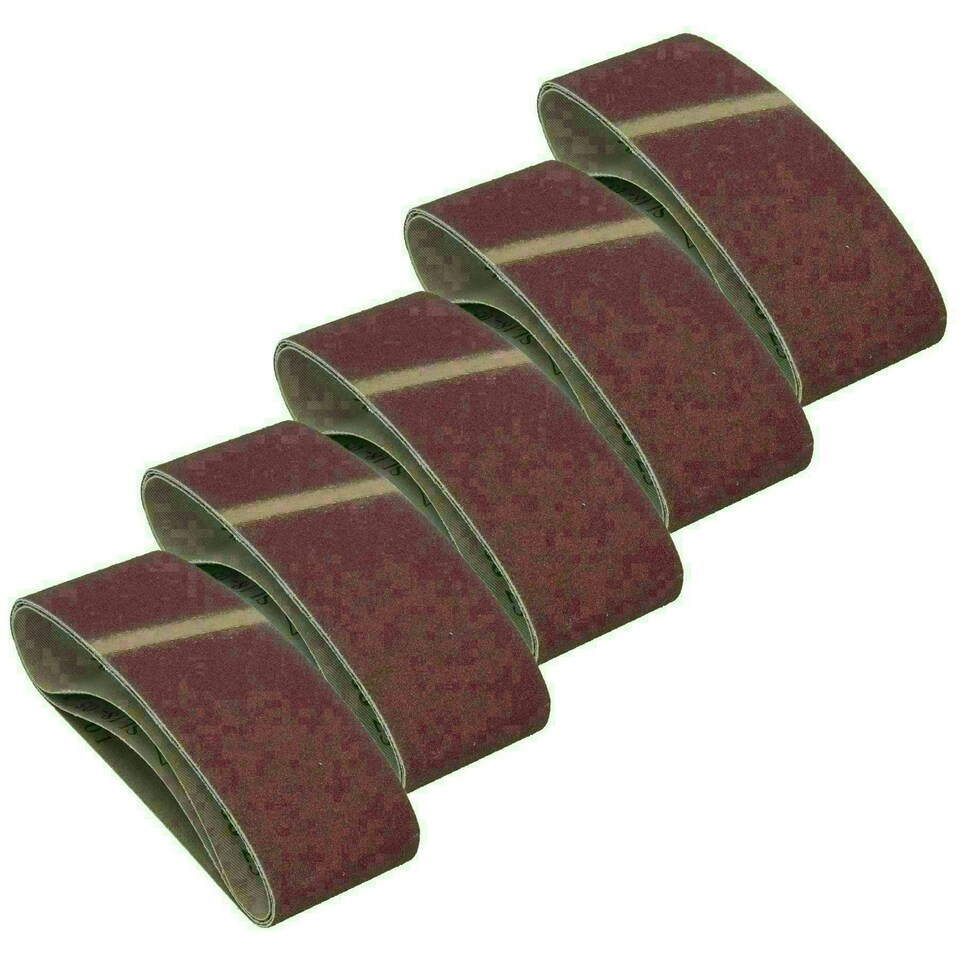 image 1 of 400mm x 60mm Mixed Grit Abrasive Sanding Belts Power File Sander Belt 15pc
