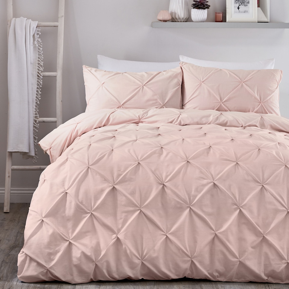 image 1 of Serene Lara Duvet Cover Set Blush