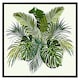image 2 of Green tropical foliage (Picutre Frame) Brown | Oak | XL