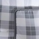 image 4 of OHS Reversible Coverless 10.5 Tog Soft Plush All Year Round Duvet Cover and Pillowcase Bedding Set Grey | Grey Gingham | Single