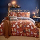 image 2 of furn. Halloween Pawty Printed Reversible Single Duvet Set Orange | Single
