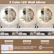 image 7 of COSTWAY 80 x 80cm LED Bathroom Mirror Wall Mounted Round Mirror