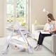 image 4 of COSTWAY Folding Baby High Chair Convertible Dining Chair Portable Highchair-Grey