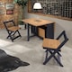 image 1 of Santos Butterfly Folding Space Saving Dining Set Blue