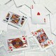 image 5 of Silver Plated Playing Cards With Wooden Box