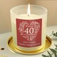 image 2 of Personalised 40th Ruby Wedding Anniversary Candle Jar Clear | One Size