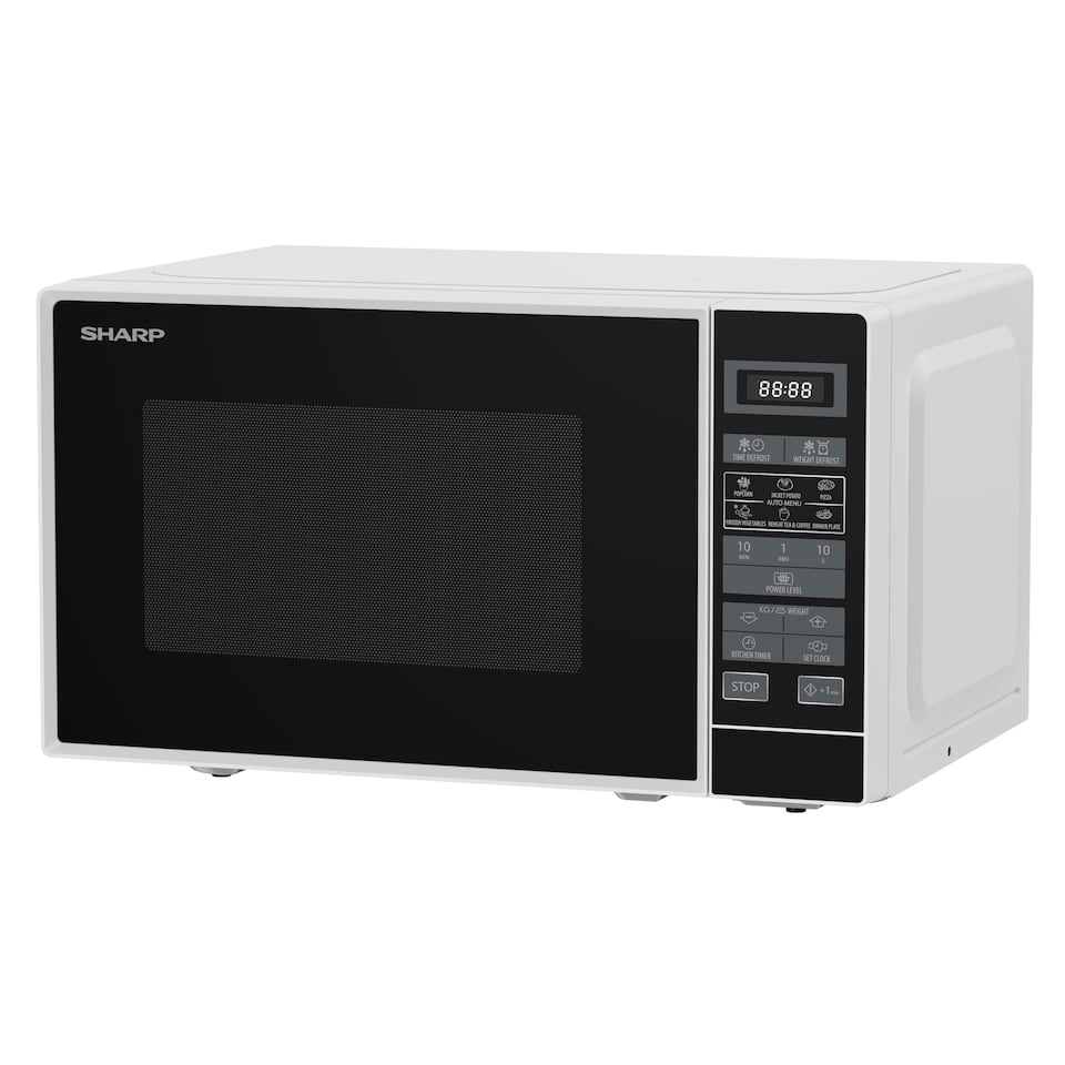image 1 of Sharp 20L 800W White Digital Microwave with Programmes, ECO & 11 Power Levels